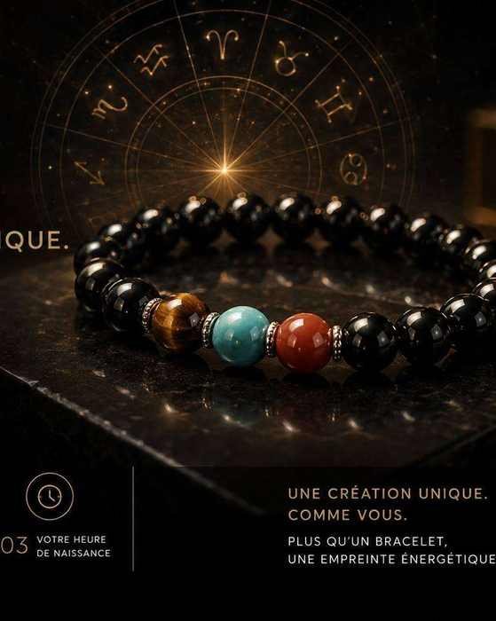 Bracelet Altair — pierres naturelles et puce NFC